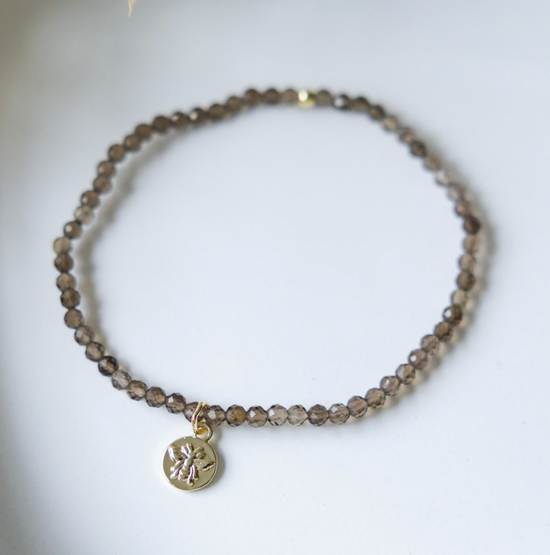 Glee Baby Bee Bracelet Smokey Quartz