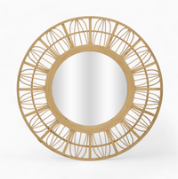 Ornate Wood Rod Mirror