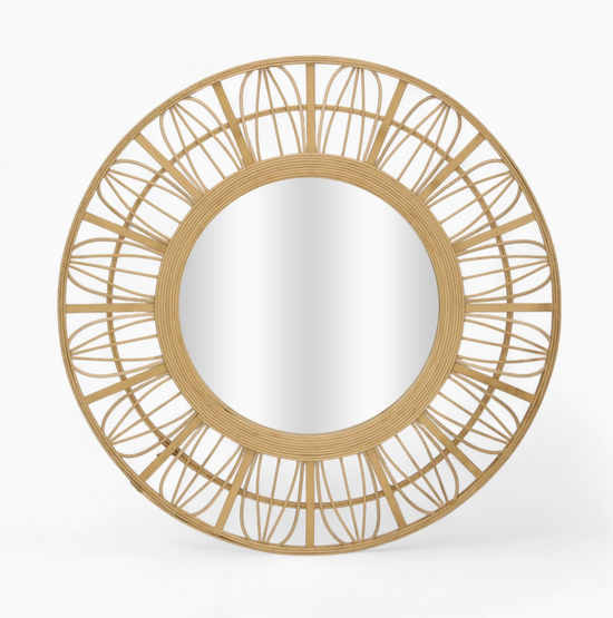 Ornate Wood Rod Mirror
