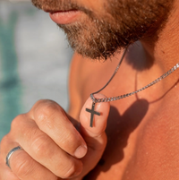 Waterproof Stainless Steel Men's Cross Necklace