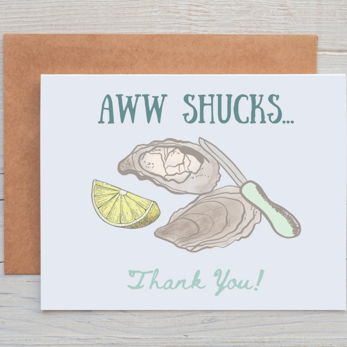Aw Shucks! Thank You Card