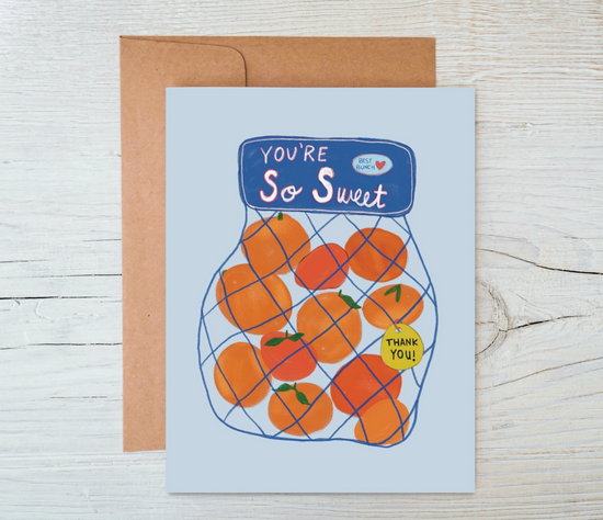 Orange Bag Thank You Card