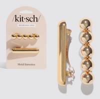 Kitsch Gold Metal Barrettes