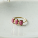 Glee Tri Essence Ring Pink Rhodonite