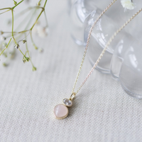 Glee Anastasia Necklace Rose Quartz