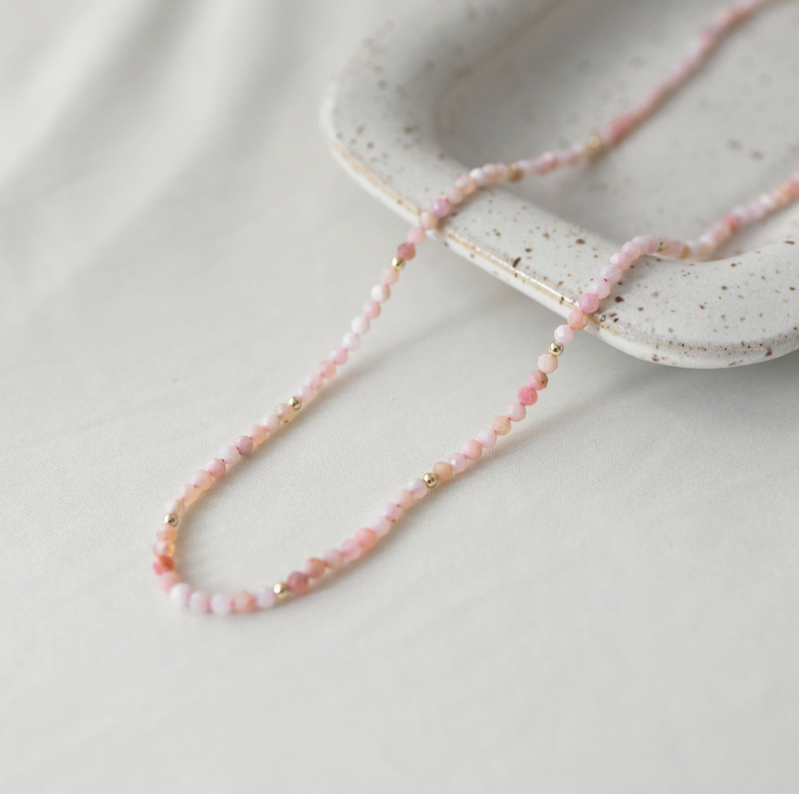Glee Demi Necklace Pink Opal