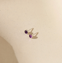 Token Amethyst Studs