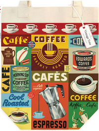 Cavallini Tote Bag Coffee