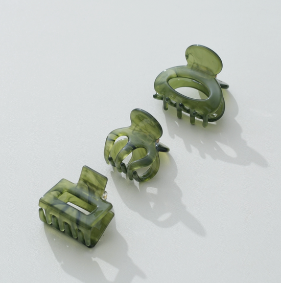 Jade Green Mini Assorted Clips