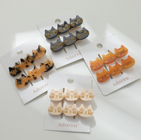 Cat Face Barrette Set/2