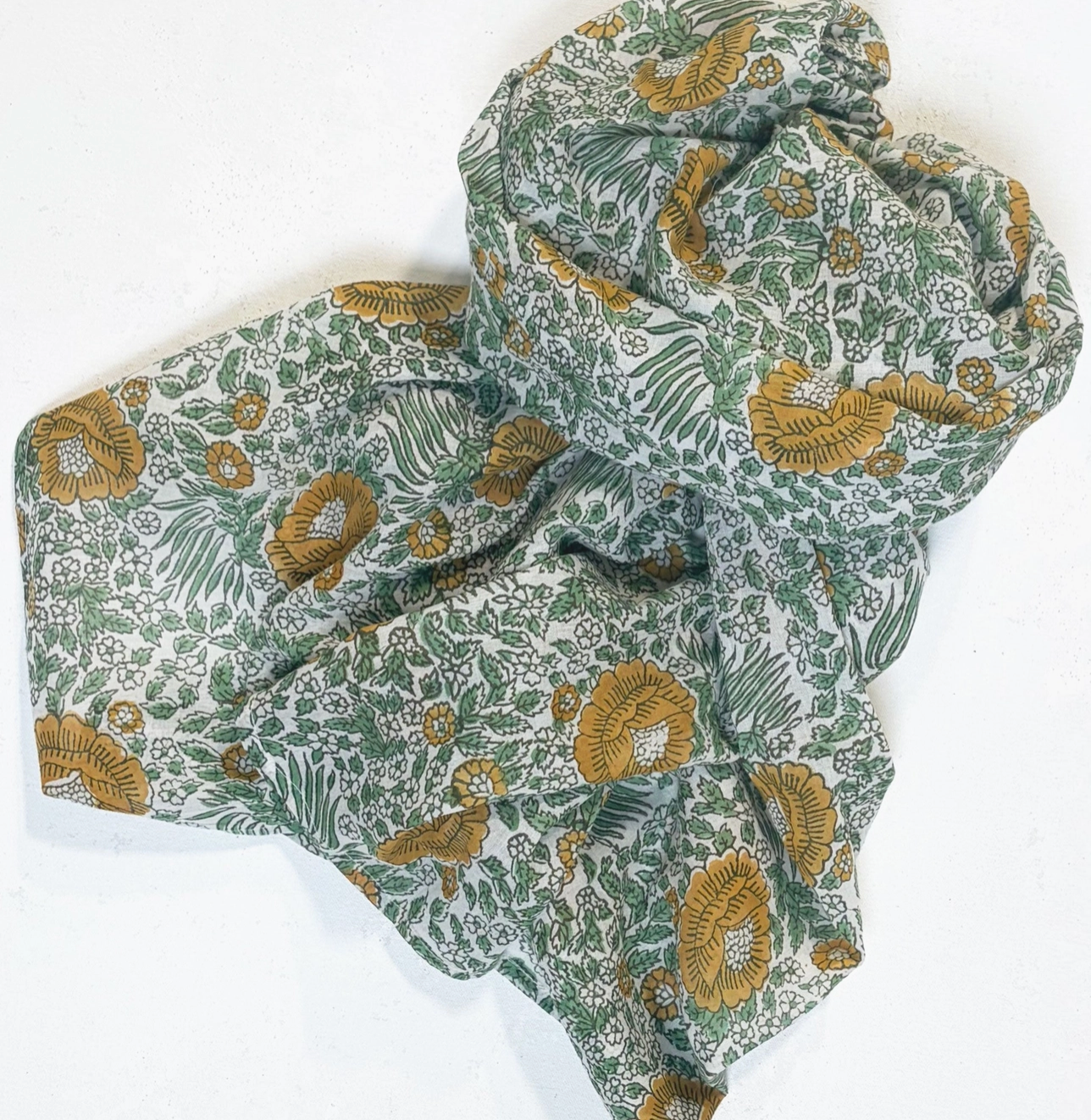 Capri Forest Mustard Scarf