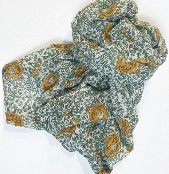 Capri Forest Mustard Scarf