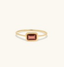 Leah Alexandra Emerald Cut Garnet Ring