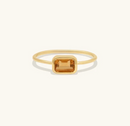 Leah Alexandra Emerald Cut Ring Citrine