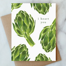 Artichokes I Heart You Card