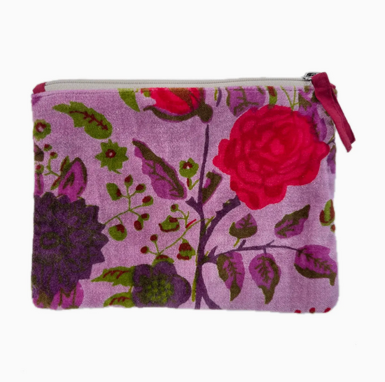 Napoli Velvet Pouch Rosas Lavender