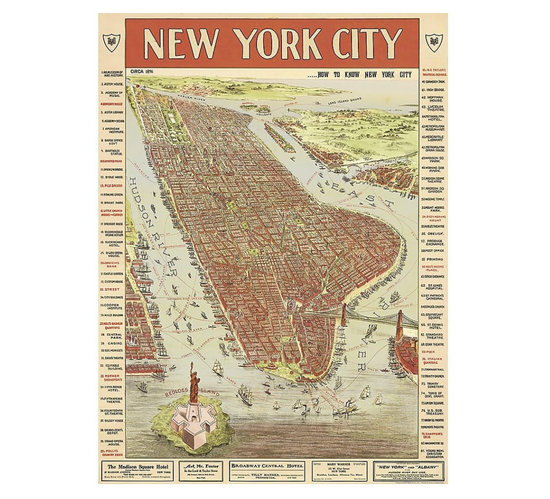 Cavallini Wrap New York City Map