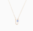Michelle Starbuck Blue Moonstone Asymmetrical Arch Necklace