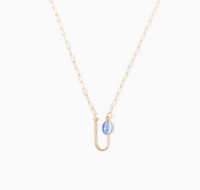 Michelle Starbuck Blue Moonstone Asymmetrical Arch Necklace