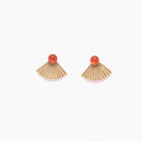 Michelle Starbuck Carnelian Mini Pleat Earrings