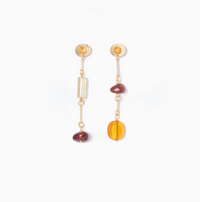 Michelle Starbuck Garnet Mismatched Earrings