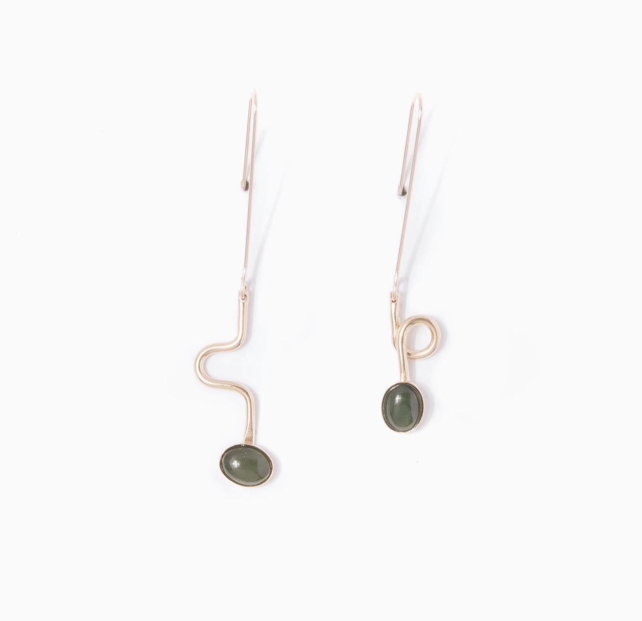 Michelle Starbuck Jade Contour Drop Earrings