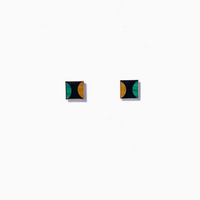 Michelle Starbuck Malachite Tiger's Eye & Onyx Studs