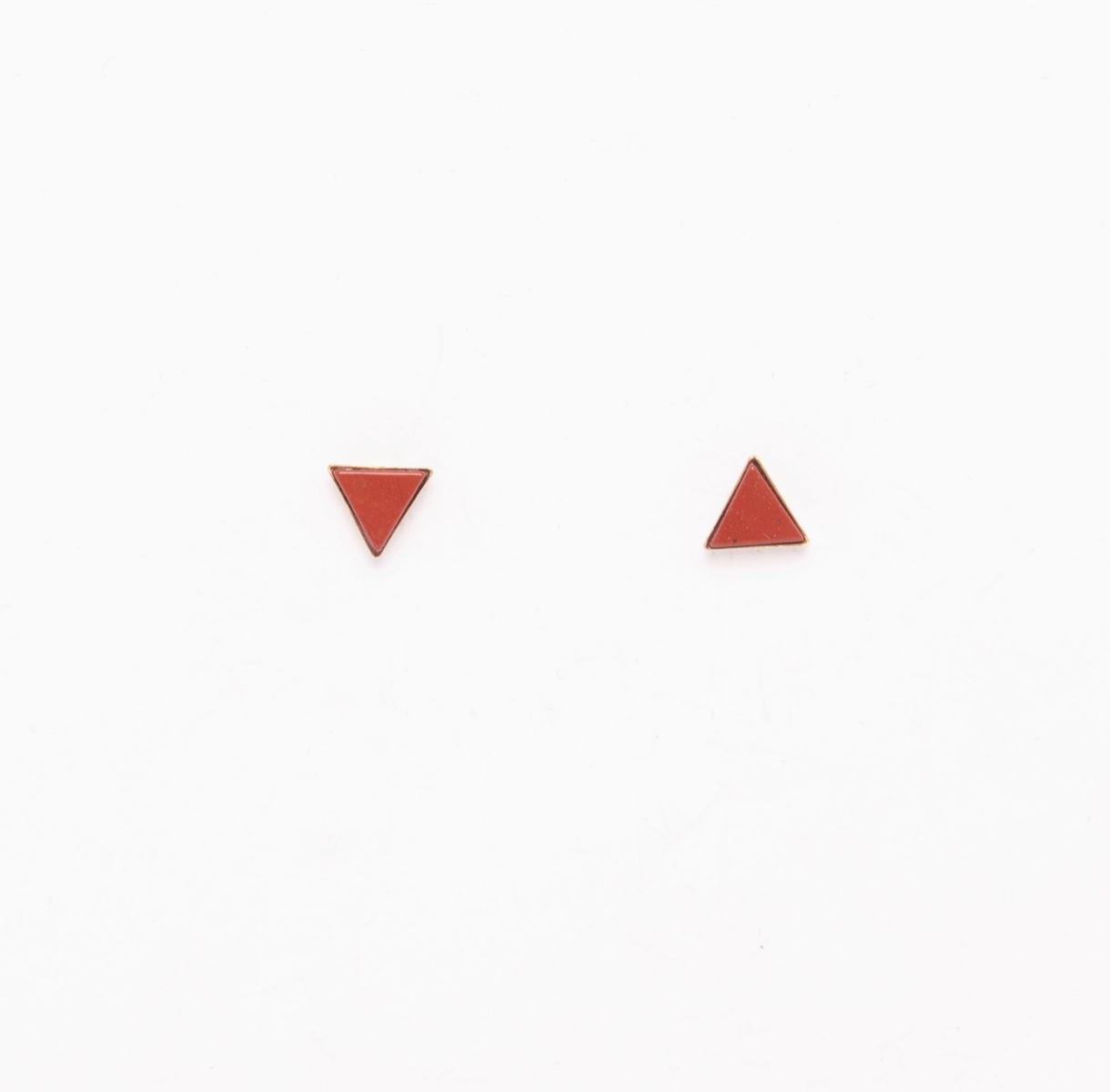 Michelle Starbuck Red Jasper Triangle Studs