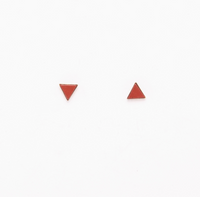 Michelle Starbuck Red Jasper Triangle Studs