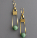 Hematite & Turquoise Earrings