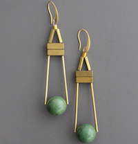 Hematite & Turquoise Earrings