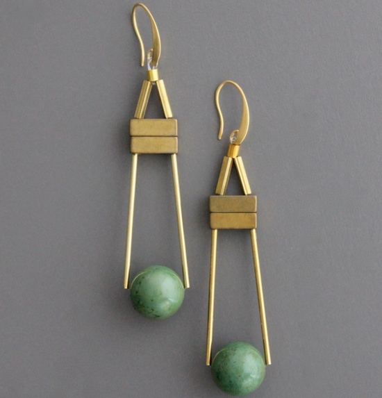 Hematite & Turquoise Earrings