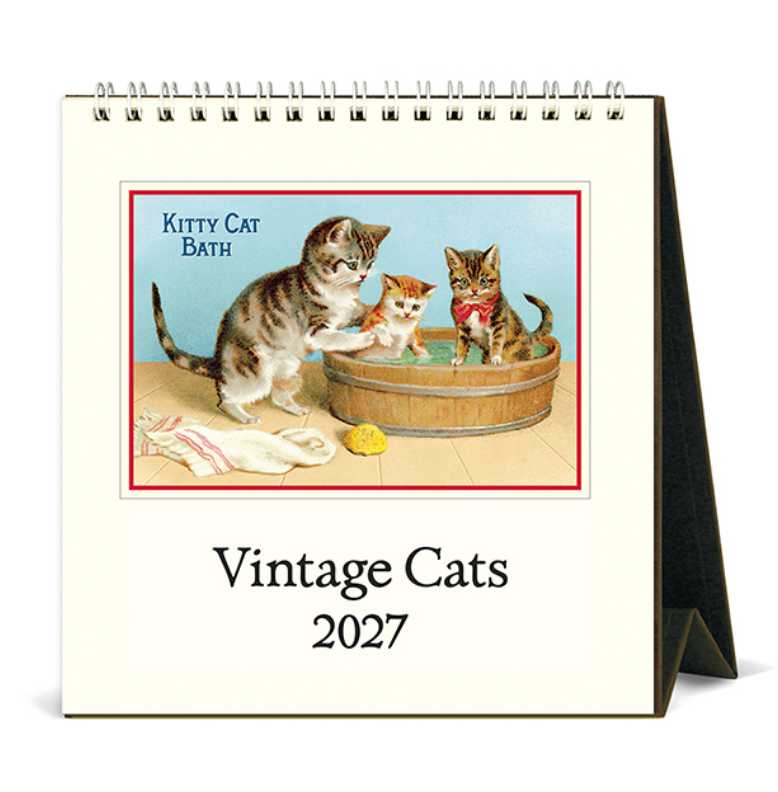 Cavallini Desk Calendar Vintage Cats