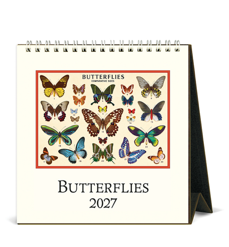 Cavallini Desk Calendar Butterflies