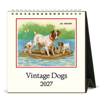 Cavallini Desk Calendar Vintage Dogs