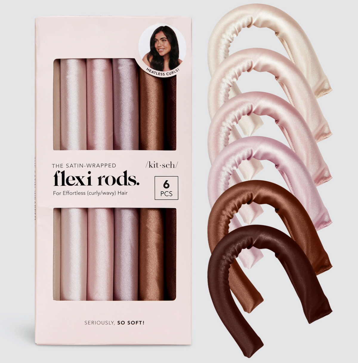 Kitsch Satin Wrapped Flexi Rods