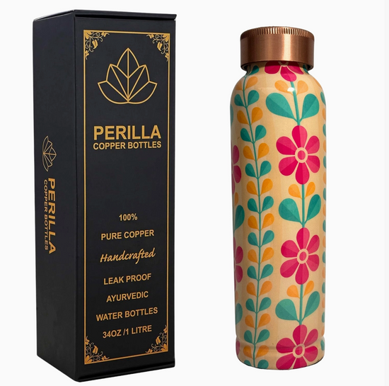Pink Floral Water Bottle