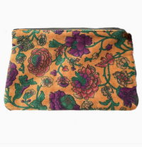 Rome Velvet Pouch Thistle Gold
