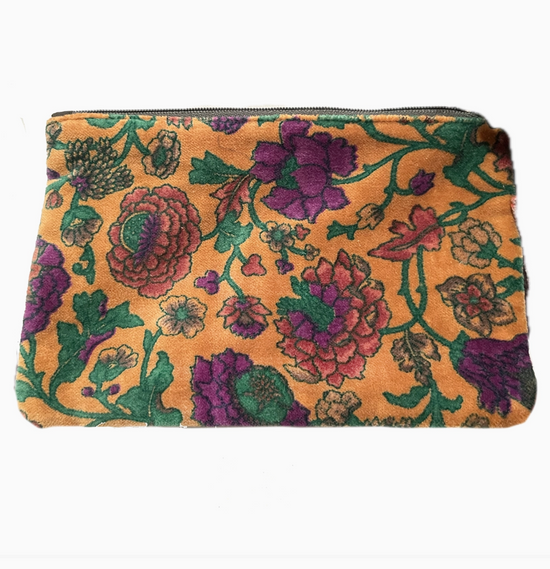 Rome Velvet Pouch Thistle Gold