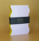 Wavy Shaped Notepad Pink & Yellow Edge