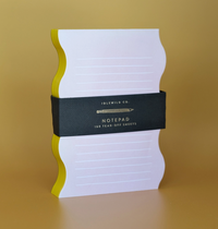 Wavy Shaped Notepad Pink & Yellow Edge