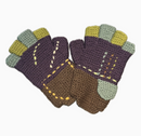 Stitching Alpaca Fingerless Gloves