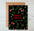 Holly Leaf Christmas Card