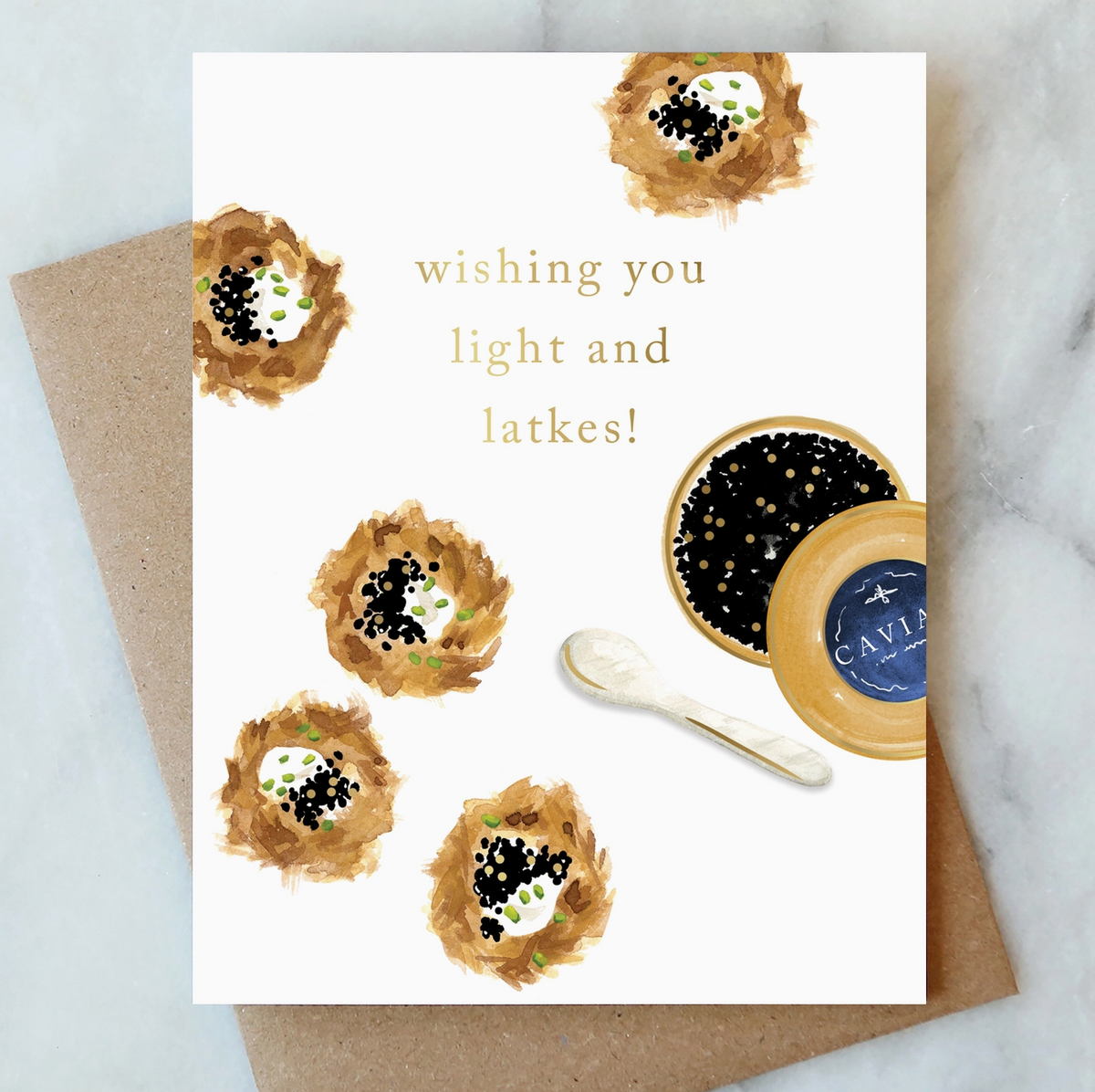 Latkes & Caviar Card