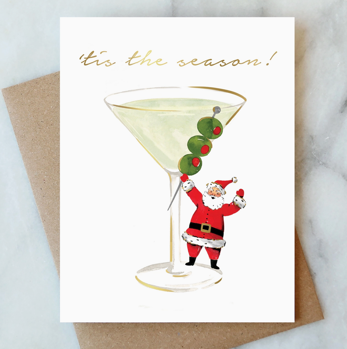 Santa Martini Card