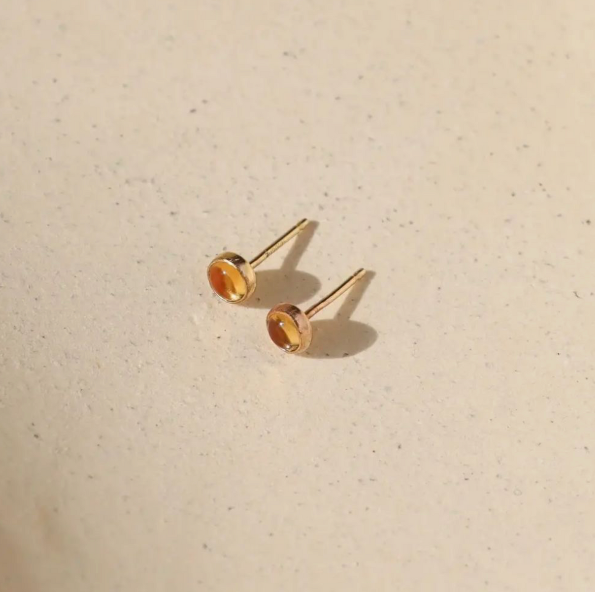 Token Citrine Studs