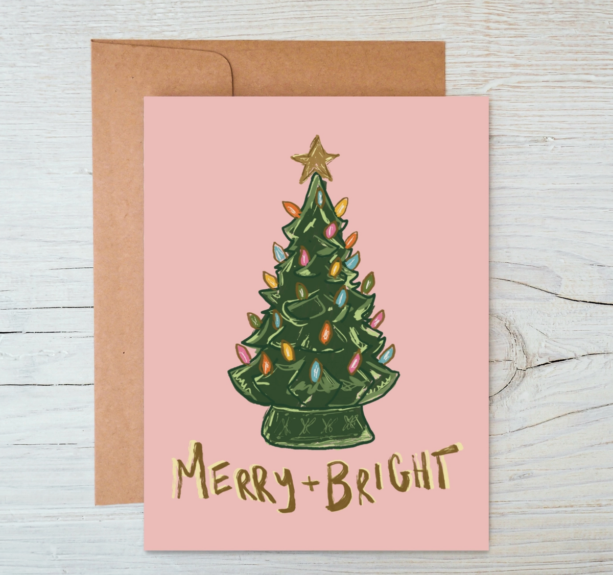Ceramic Tree Christmas Card