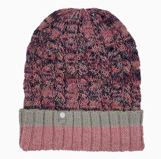 Alpaca Braided Beanie Pink Lemonade