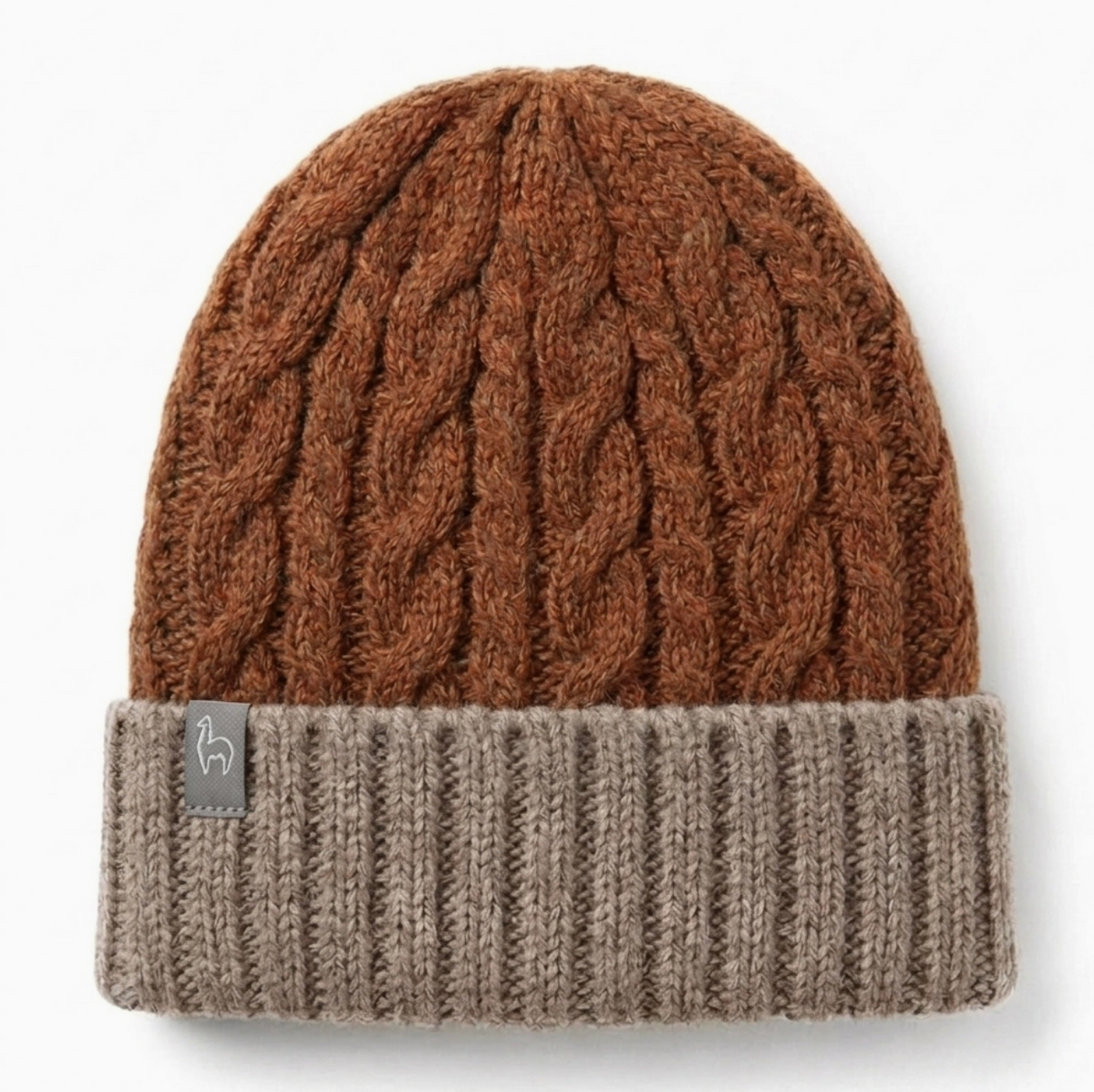 Alpaca Braided Beanie Sienna