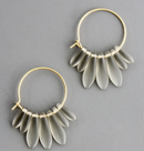 Smokey Glass Hoop Earrings